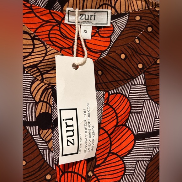 NWT ZURI Kenya Just One Dress Cotton Button Down - Picture 5 of 7